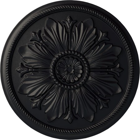 Ekena Millwork Kaya Ceiling Medallion (Fits Canopies up to 5 1/4"), Hand-Painted Steel Gray, 23 5/8"OD x 1 1/2"P CM23KASGS